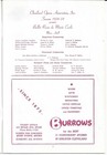 1956 Cleveland Opera Association Presents Ballet Russe De Monte Carlo Program