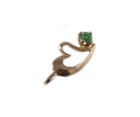 Natural Alexandrite 19thc Antique Russian Color-change   14kt Gold Heart Pendant