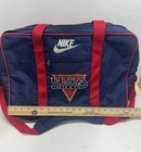 Vtg Nike Usa Track   Field Gym Bag Multi Pocket Shoulder Strap Carry Handle