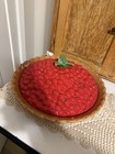 Vintage Ceramic Cherry Pie Dish Keeper With Lid