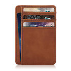 Front Pocket Wallet Leather Rfid Blocking Id Slim Credit Card Holder Men   Women