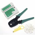 Cable Tester   Crimp Crimper   100 Rj45 Cat5 Modular Connector Network Tool Kit 