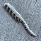 Vintage Sterling Silver Hipster Mustache Beard Comb 2-1 2    W  Case