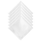 Elegant White Lace Cotton Handkerchiefs For Women - Wedding   Bridal Hankies