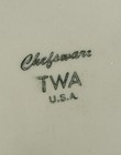 Vintage Chefsware Usa Twa Airlines Brown   White Snack Tray