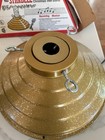 Vintage Starbell Rotating Christmas Tree Stand Gold Silver Fleck W  Box   no Music