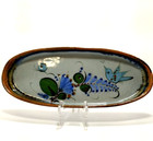 Ken Edwards tonala mexican Pottery oval Tray Platter Plate Bird Floral 13 75 