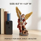 Archangel Saint Michael Riding Horse Resin Statue   Catholic Gift   Religious