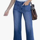 Luvamia Wide Leg Jeans Trendy High Waisted Flare Jeans Cropped Denim Stretchy