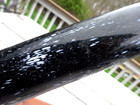 Heavy Antique Nailsea Hand Blown Glass Rolling Pin - Dark   Amber Color Mid 19th
