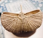 Antique Americana Primitive Buttocks Basket Splint God   s Eye Gathering Basket Xl