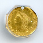 Lr7 1881 G50c California Fractional Gold   Bg-964 Icg Ms60 Det Holed - Xrare