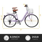 26 Inch Foldable Bike Folding Bicycle 7 Speed High-carbon Steel