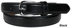 Kids Children Stitched Leather Belt Silver Belt Buckle Boys Girls S M L Xl