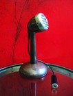 Vintage Rare 1940 s Rca Crystal Microphone W Stand Brown Bullet Shure Turner