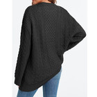 Saodimallsu Womens Oversized Crewne Long Sleeve Loose Tunic Sweater Tops  L