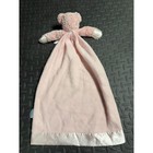 Baby Boyds Teddy Bear Security Blanket Infant Pink Heart Satin Trim Lovie Girls