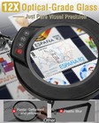 12x Magnifying Glass With Light   Clamp  Led Desk Lamp  Real Glass Lens  Dimmabl