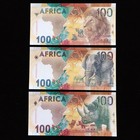 Russia Test Note Goznak Set 3 Pcs  Africa Rhino -lion-elephant  Unc