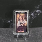 Heavy Silver Plated 1 Oz  999 Copper Art Bar Tender Syllabus Veil   Vice  50