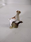 Country Artists Jack Russell Terrier On Log Figurine 8906 Dog Sculpture 4 