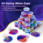 24 Pack Galaxy Slime Party Favors For Kids Slime Cup Bulk Stretchy   Non-stic   