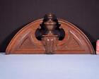 30  Antique French Crest pediment crown In Solid Oak Wood With Finial