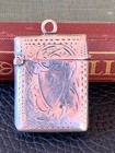 Antique English 15g Solid Silver Vesta Case Match Safe Stricker Hallmarked 1908