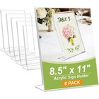 Acrylic Sign Stand Holder 8 5 X 11 Inch L Shape Clear Table Menu Display Stand