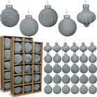 30 Pcs Velvet Christmas Ball Ornaments  Christmas Tree 3 15 Inch Dusty Blue