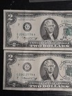 1976  2 Bill Pair     Sequential Serial Numbers     First Day Issue Stamp 