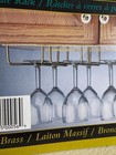 Lido Gourmet Wine Glass Rack Rail Under Cabinet Mounted Stemware Solid Brass