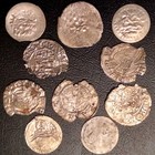 10 Silver Medieval Coins  Hammered European   Islamic Ar Denar para akce lot set