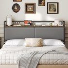 Queen Size Headboard Only  Upholstered Queen Headboard With Charging Station    
