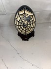 Large Very Detailed South African Ostrich Egg Shell Spider Web Rare Find 