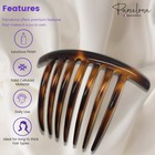 French 7 Teeth Large Celluloid Tortoise Shell Hair Side Comb  tortoise Shell    