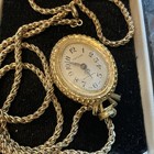 Vintage Gold Tone Watch With Chain