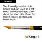 Kingart Premium Original Gold 9900-8 Miracle Wedge Tri Brush Series Artist