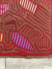 Vtg Kuna Mola Hand Sewn Art Textile Fabric Folk Fabric Tropical Bird Quilt Block