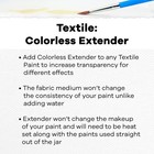 Jacquard Colorless Extender Fabric Paint 8 Fl Oz Permanent Soft Textile Paint
