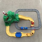 Little Tikes Peak Road And Railway Green Mountain Train With People   Cars Rare 