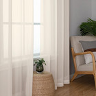 Cream Sheer Curtains 84 Inches Long 2 Panels Window Curtains Window Drapes