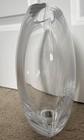 Vintage Mikasa Crystal Cirrus Ellipse Vase Sweeping Frosted Design