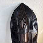 Vintage Wooden Ghana Tribal Mask Hand Carved Wood Wall Art 18 5    Brown Fish