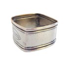 Sterling Silver Napkin Ring With Old English Lettering Of The Name Frances