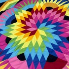Handmade Prismatic Supernova Queen Size Cotton Patchwork Quilt Top topper