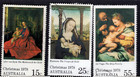 1978 Christmas Australia 15c 25c 55c  Bulk Used Lot X 25 Sets  75 Total 