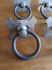 4 Antique Victorian Eastlake Drop Ring Drawer Pull Hardware Matching Set Metal