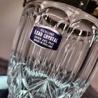 Small Lead Crystal Ice Bucket  5  Tall Silver-tone Handle Made In England