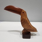 Vintage Toucan Bird Carved Wooden Figurine Sculpture